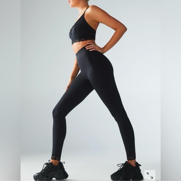 Savage X Fenty Hotline High Waisted Active Yoga Workout Black Legging Size 2X - Picture 4 of 12